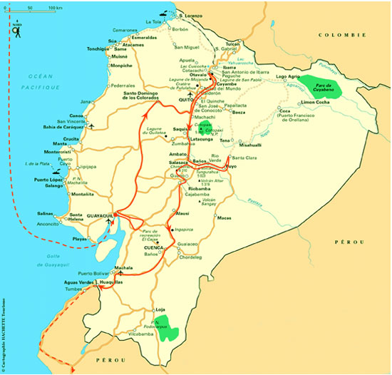 itinéraire de l'Equateur